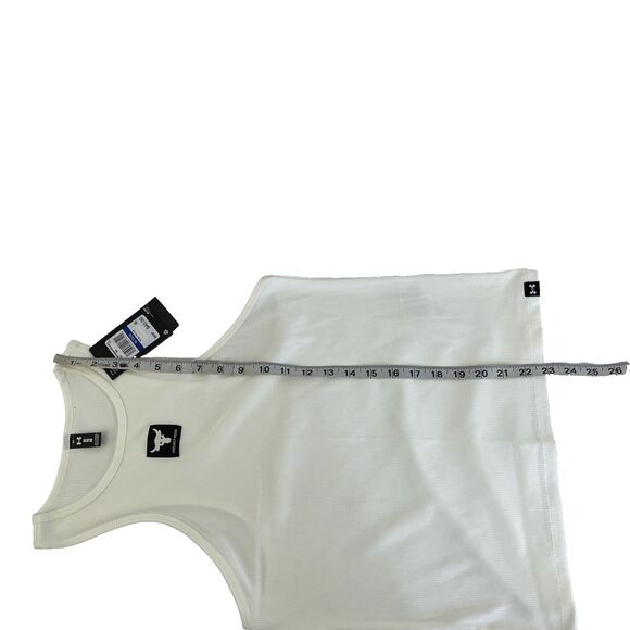 New Women’s Under Armour Project Rock Off White Rib Tank Top Sz XL NWT - Picture 7 of 8